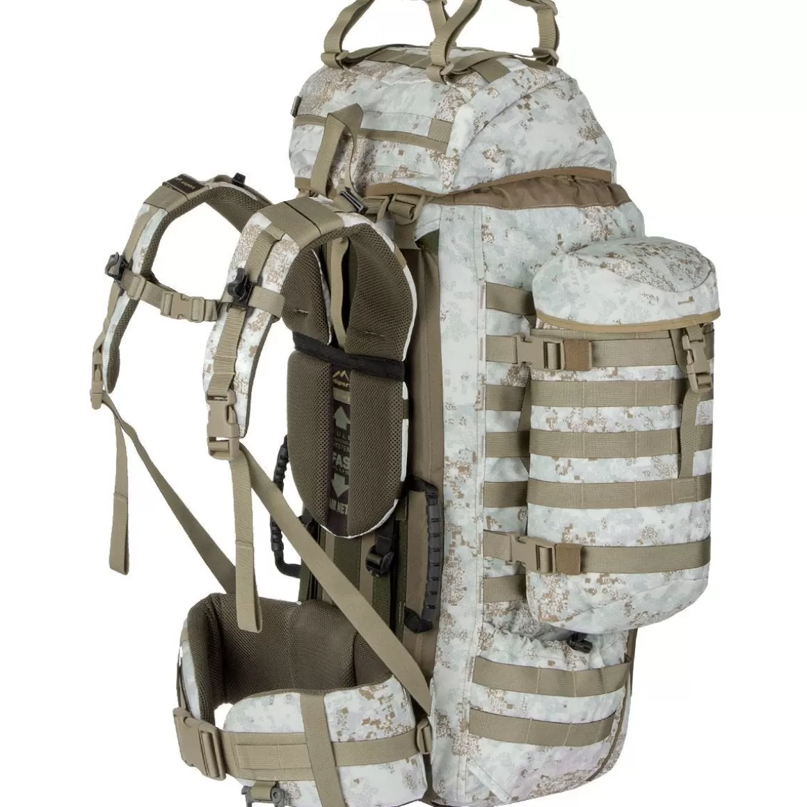 Wisport Hydration Packs> Raccoon 85L Rucksack Pencott Snowdrift