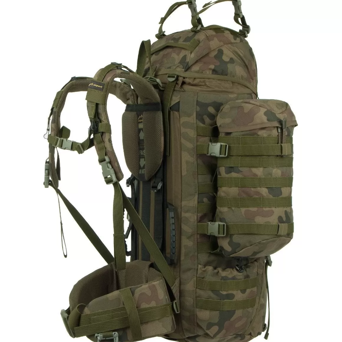 Wisport Bergens & Patrol Packs> Raccoon 85L Rucksack Polish Woodland