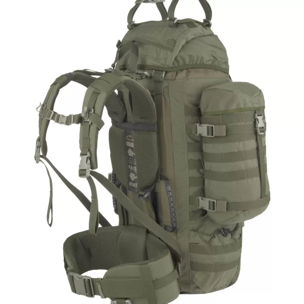 Wisport Bergens & Patrol Packs> Raccoon 85L Rucksack Ral 7013