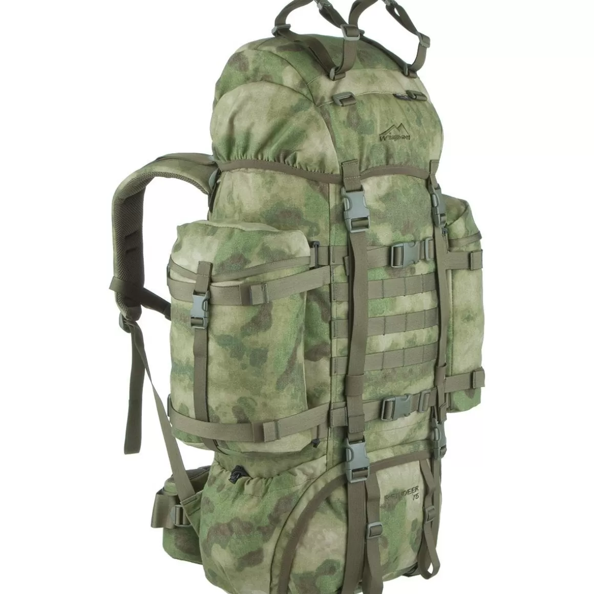 Wisport Bergens & Patrol Packs> Reindeer 75L Rucksack A-Tacs Fg