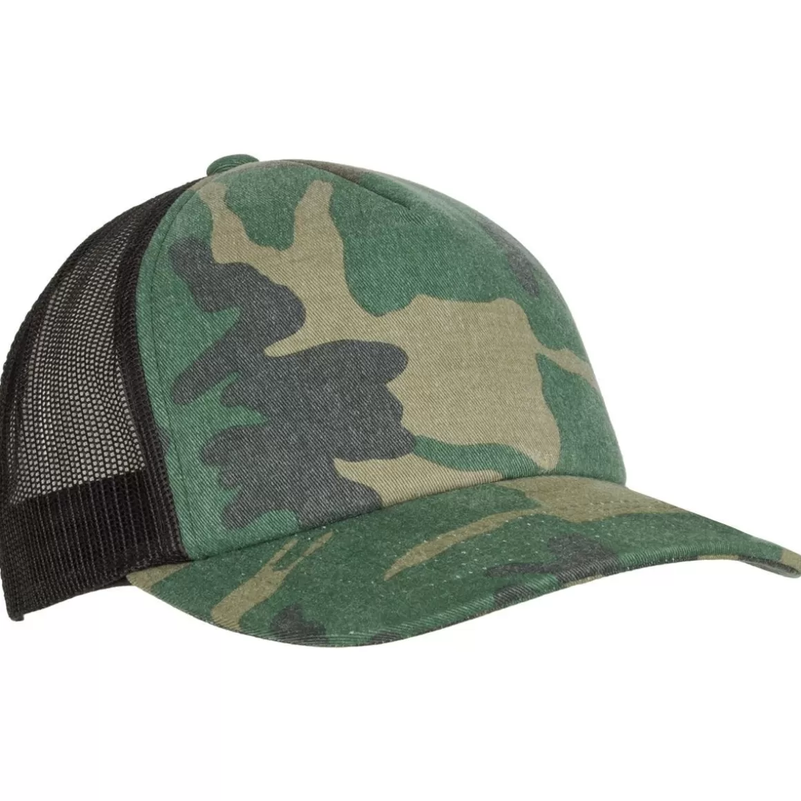 Mil-Com Headwear>Yp Camo Trucker Cap Woodland/Black