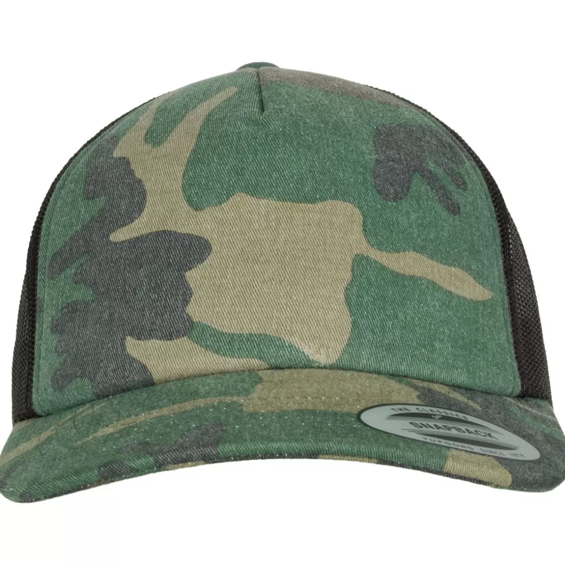 Mil-Com Headwear>Yp Camo Trucker Cap Woodland/Black