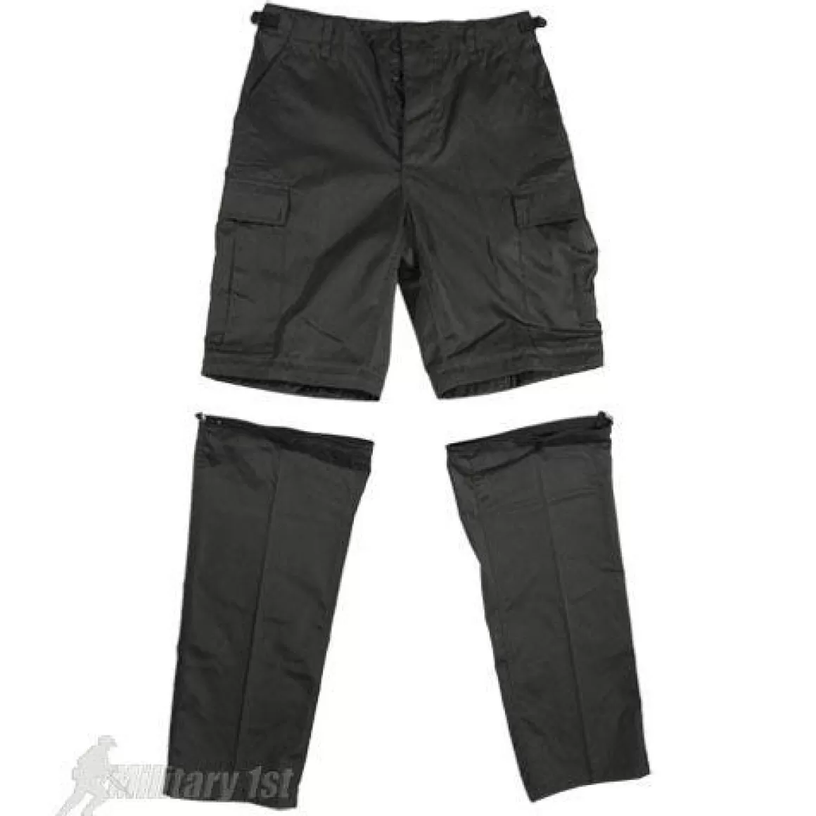 Mil-Tec Trousers>Zip-Off Combat Trousers Black