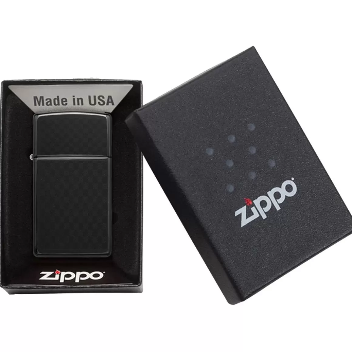 Zippo Fire Starters & Lighters> Carbon Fibre Design Lighter Grey Dusk Iced