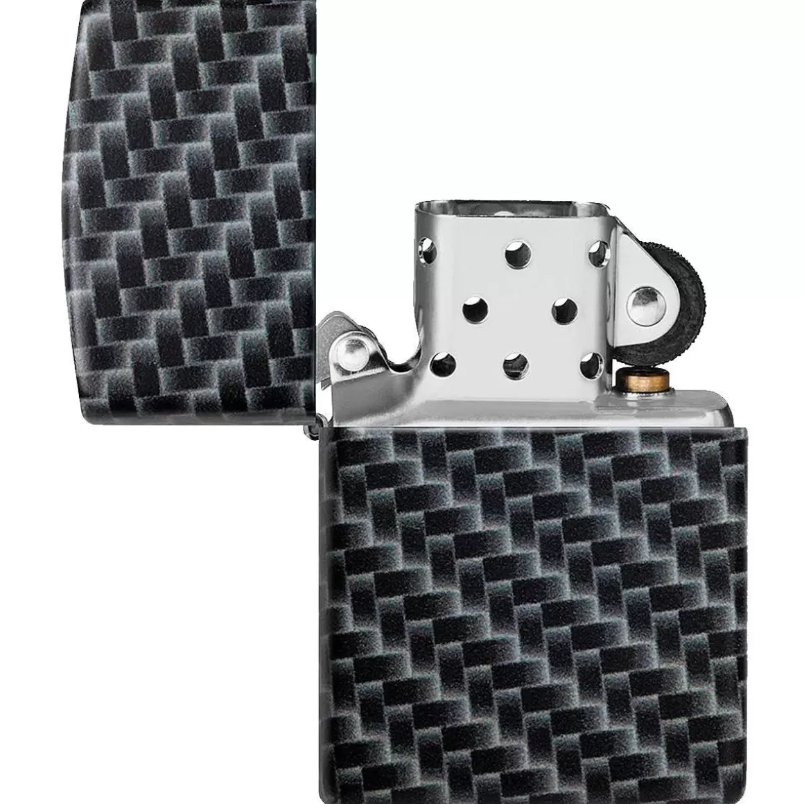 Zippo Fire Starters & Lighters> Carbon Fibre Design Lighter White Matte