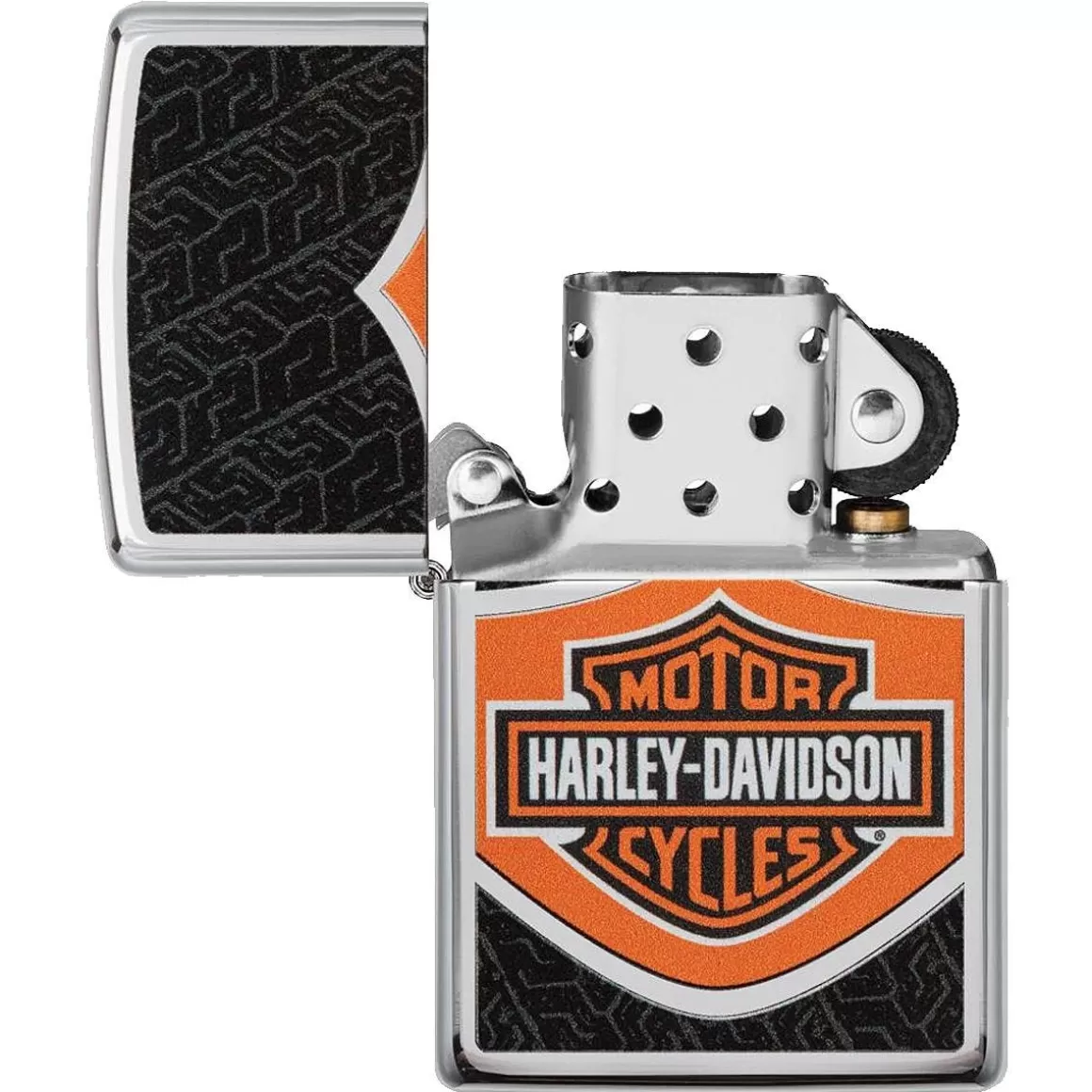 Zippo Fire Starters & Lighters> Harley Davidson Lighter High Polish Chrome