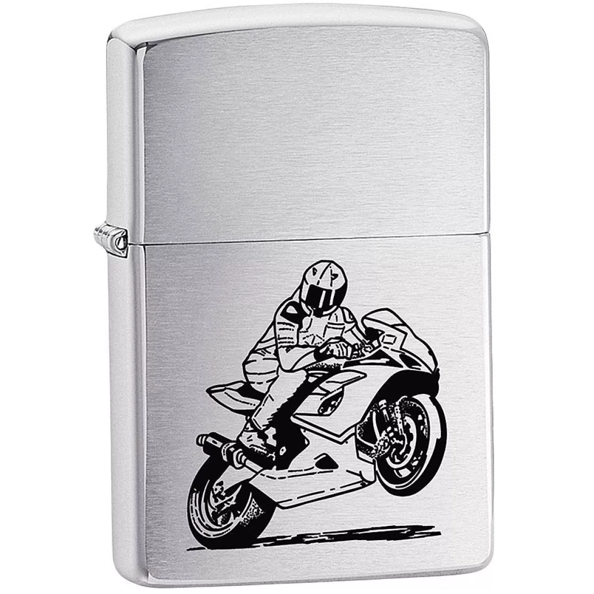 Zippo Fire Starters & Lighters> Motorcycle Brushed Chrome